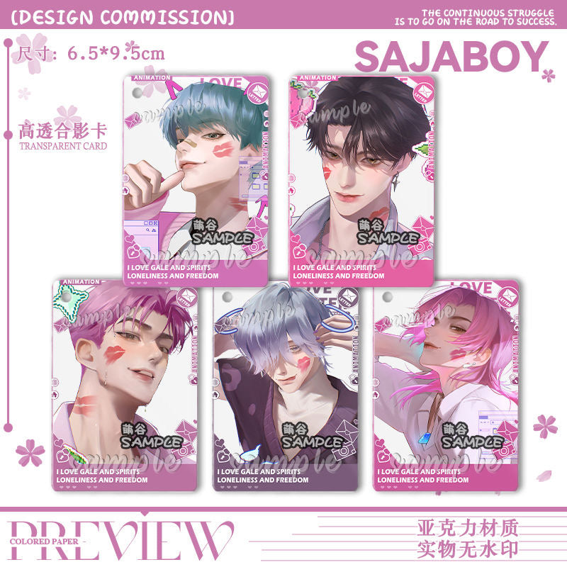 Kpop Demon Hunters Saja Boys acrylic photo card
