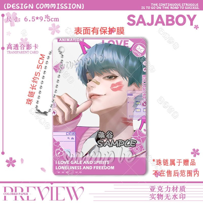 Kpop Demon Hunters Saja Boys acrylic photo card