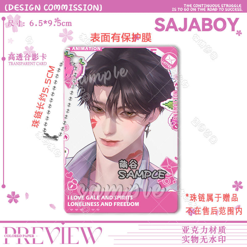 Kpop Demon Hunters Saja Boys acrylic photo card