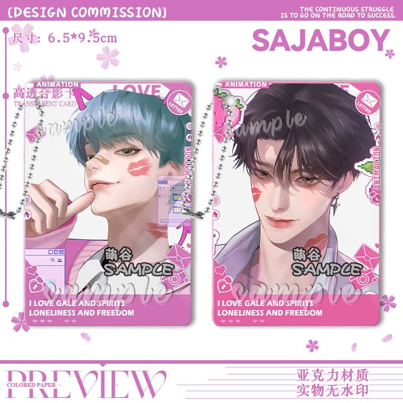 Kpop Demon Hunters Saja Boys acrylic photo card
