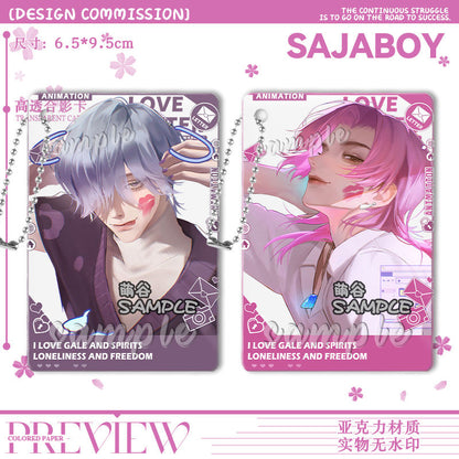 Kpop Demon Hunters Saja Boys acrylic photo card