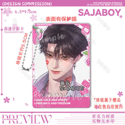 Kpop Demon Hunters Saja Boys acrylic photo card